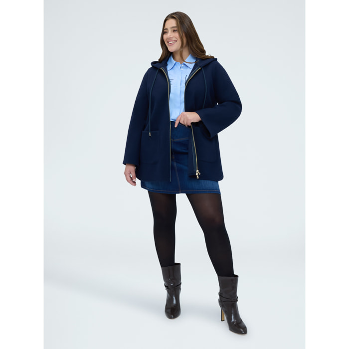 Fiorella Rubino - Minifalda de denim línea A - Azul