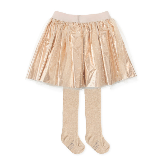 FALDA CON LEOTARDOS ORO - Oro