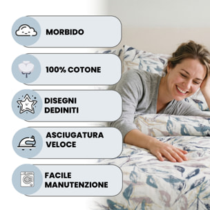 PARURE COPRIPIUMINO IDA, 100% Cotone - VESTA