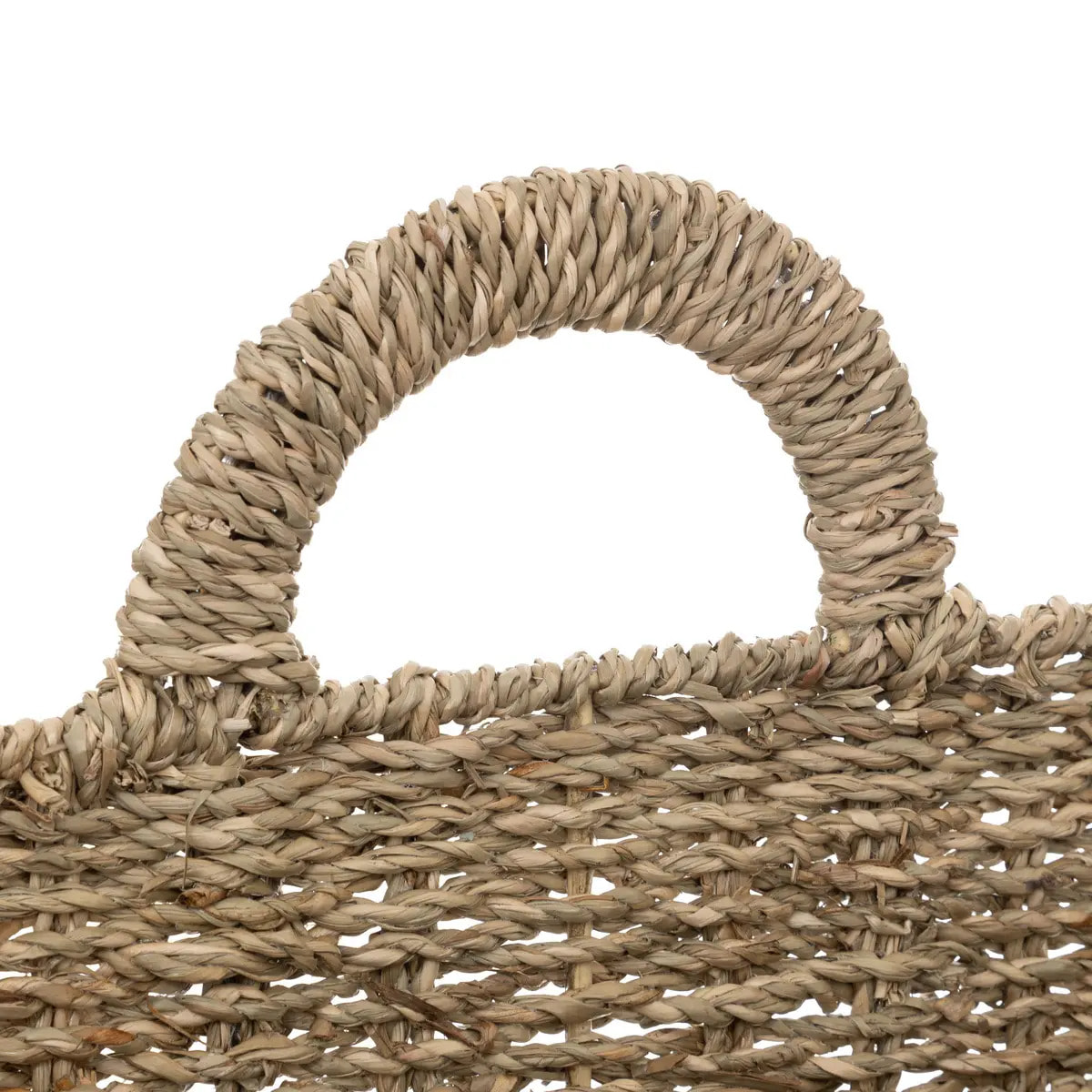 Panier à suspendre "Cora" en paille & métal 37x14cm