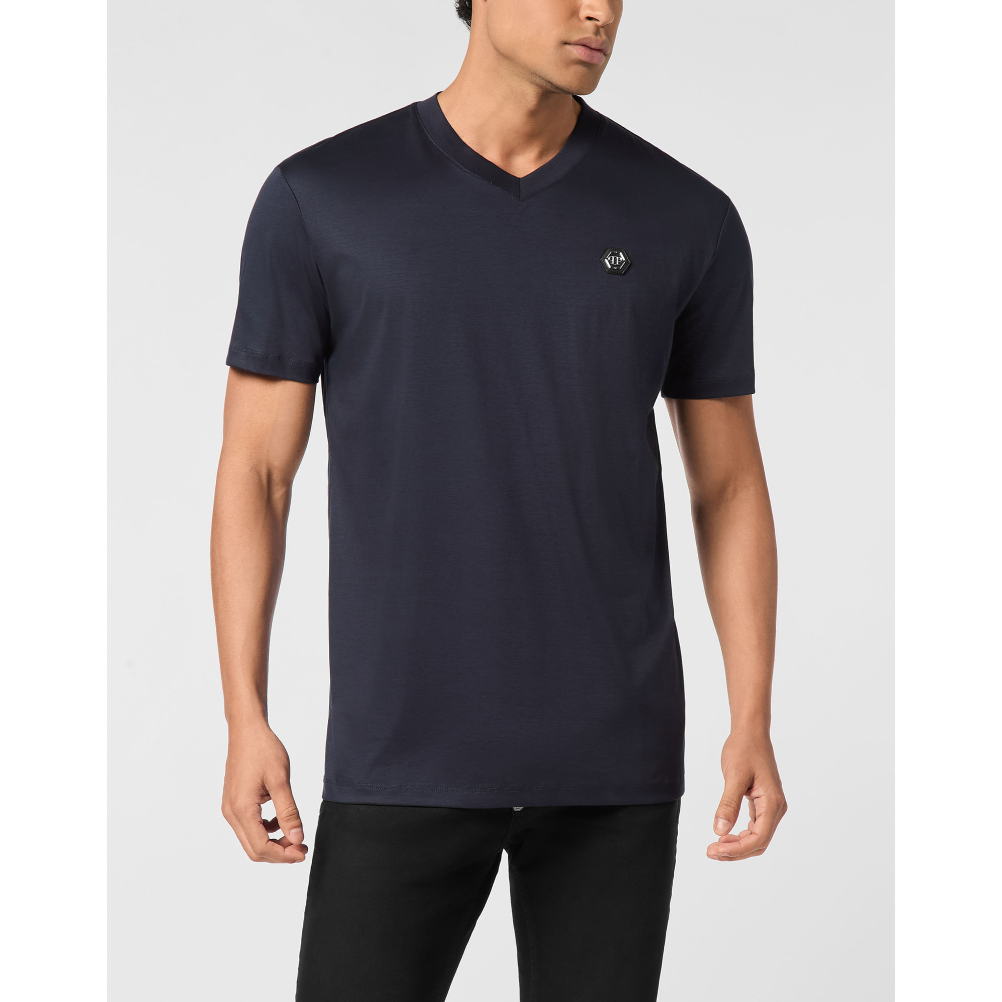 PHILIPP PLEIN Camiseta cuello pico Ss HEXAGON