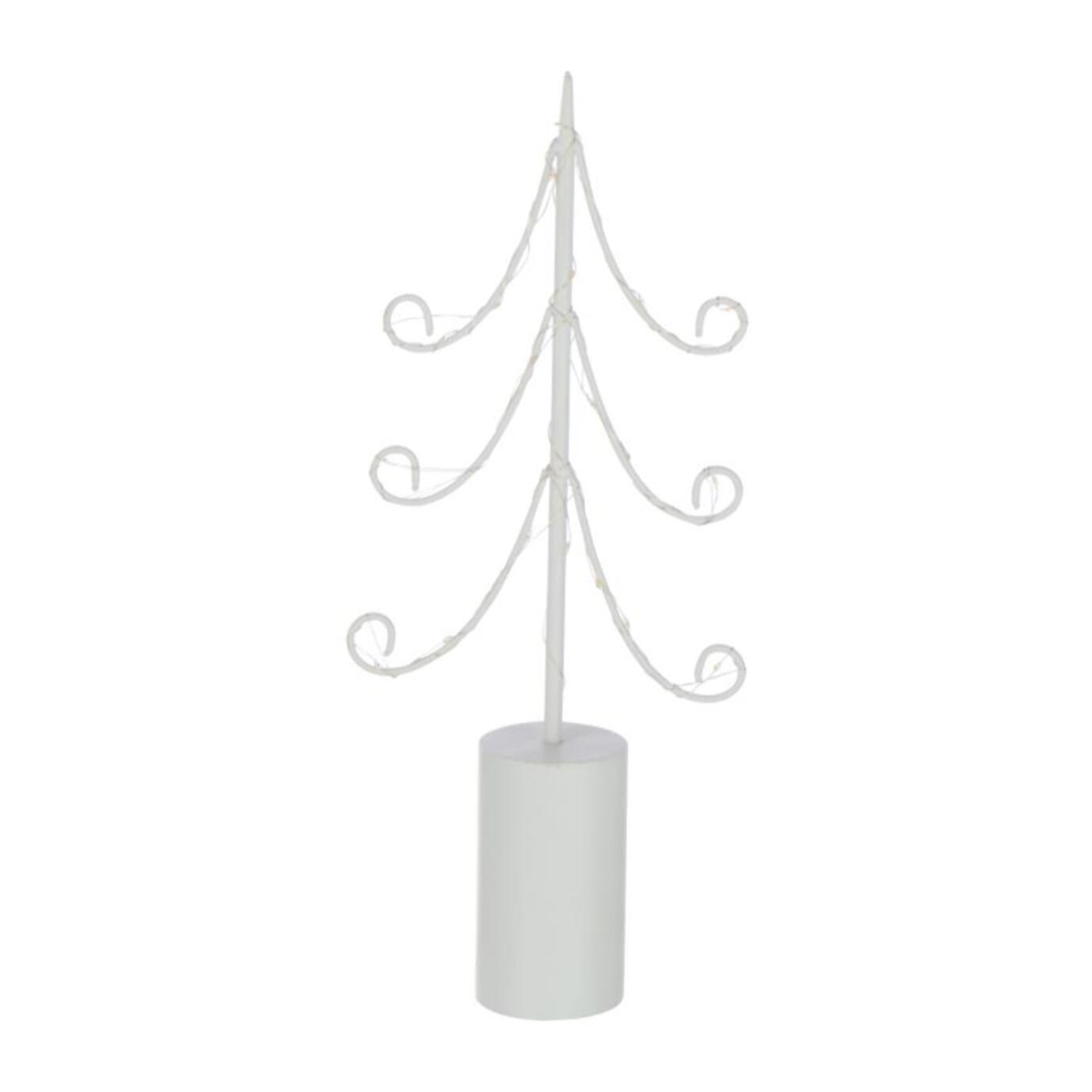 J-Line décoration Sapin - acier - blanc - small - LED