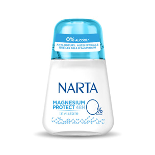 Lot de 12 - Narta Magnesium Protect Femme Déodorant Bille 48h Invisible Sans Alcool 50ml