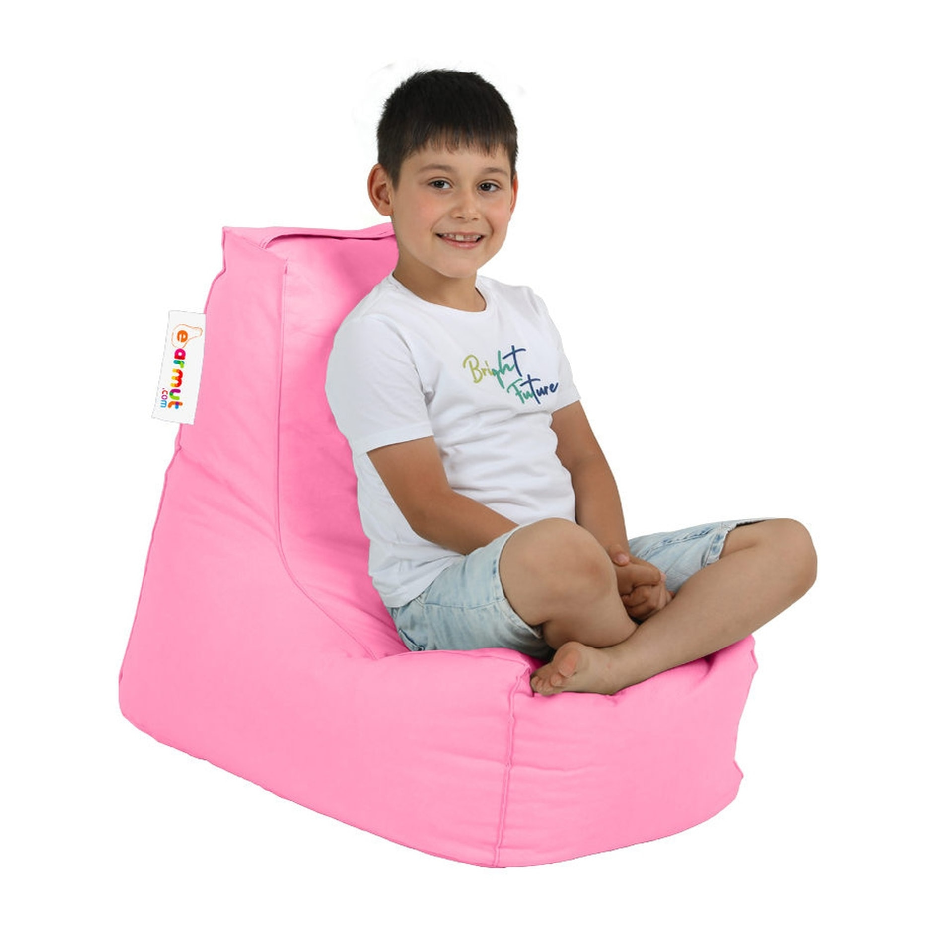 Sillón-puf para niños para exteriores- rosa