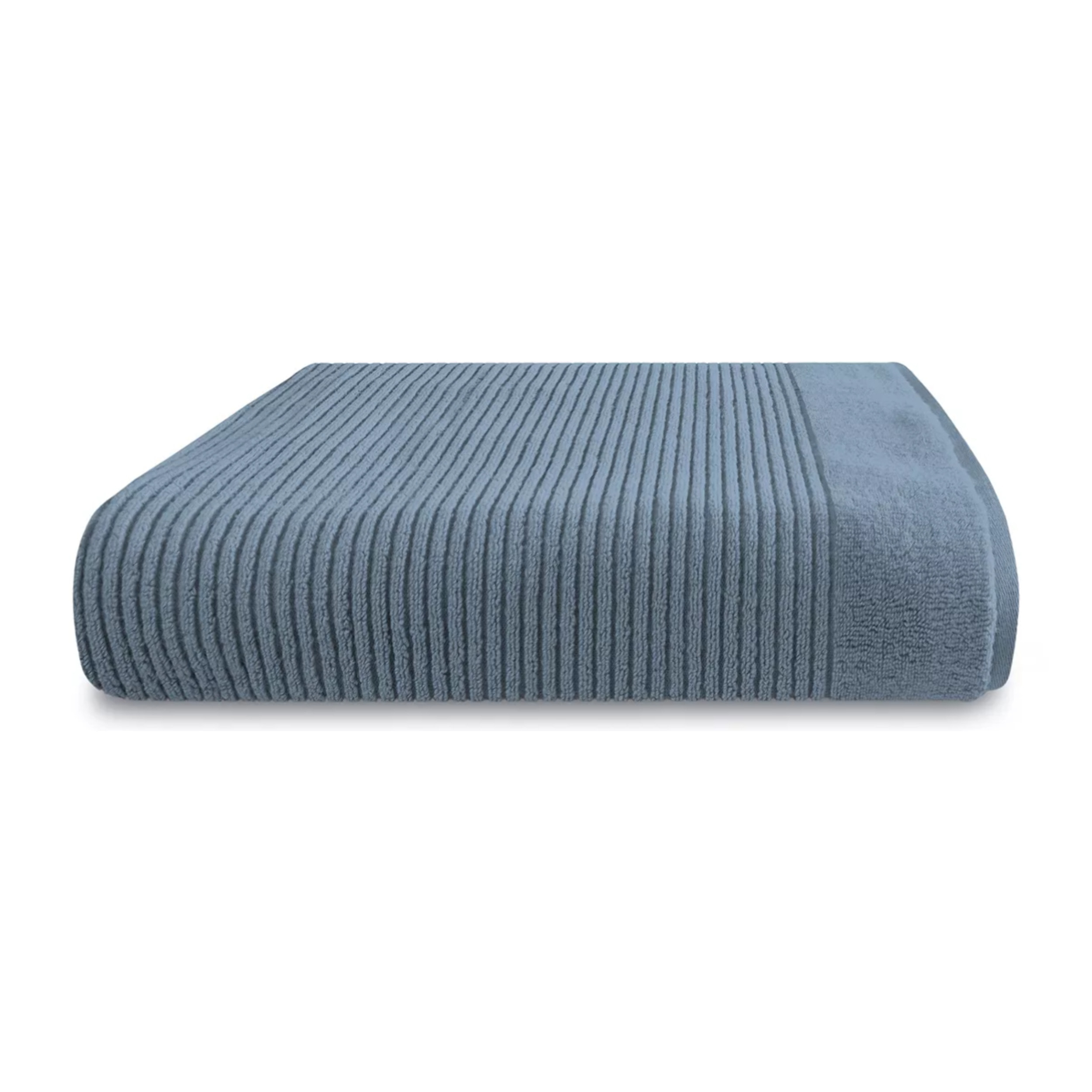 Drap de bain pur coton 575 g/m² uni bleu Vitae givre