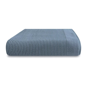 Drap de bain pur coton 575 g/m² uni bleu Vitae givre