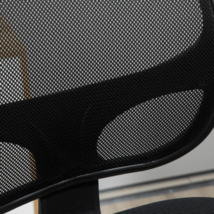 Chaise bureau ergonomique assise haute réglable 110-132cm pivotant 360° maille respirante noir