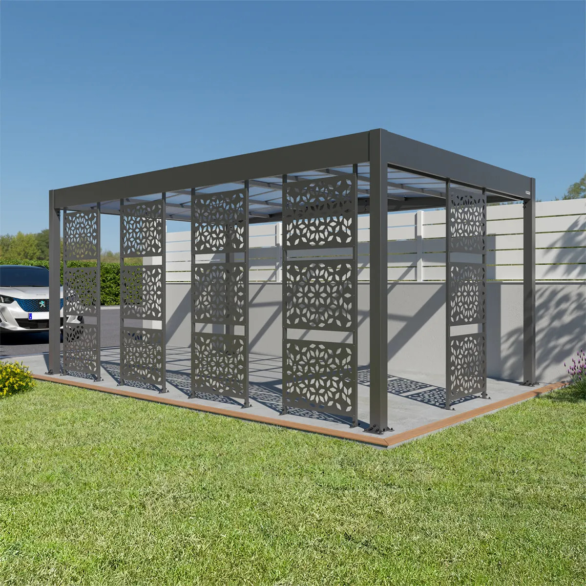 Lot de 5 claustras pour carport Libeccio