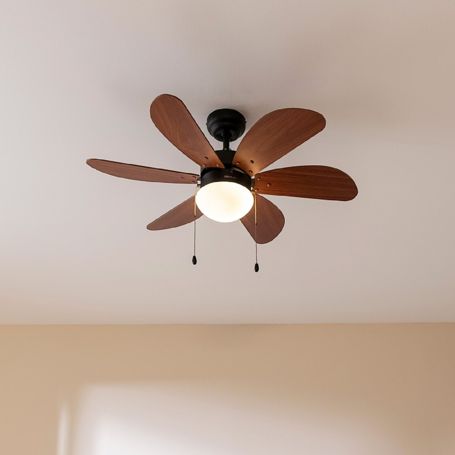Cecotec Ventilatore da soffitto con luce EnergySilence Aero 365 Black&Wood