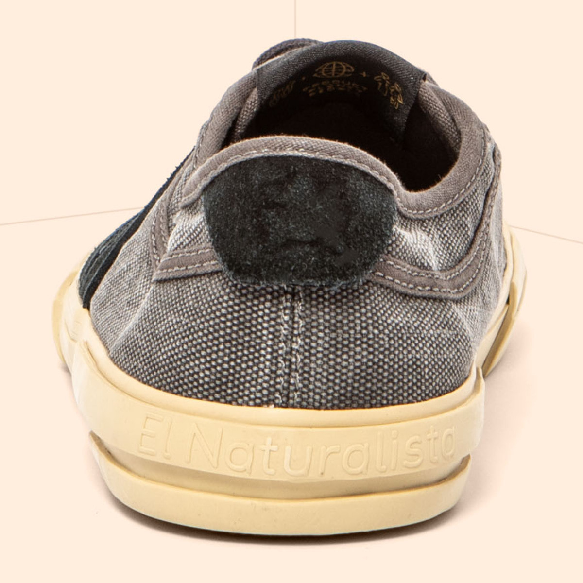 Zapatos N5954 WASHED COTTON BLACK/TEKO color Black