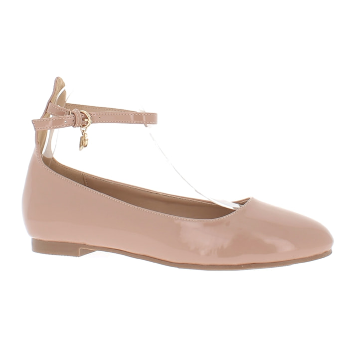 Marina Galanti Scarpe Donna Patent Hankle Strap Ballet Flat MG W24A047 Nude