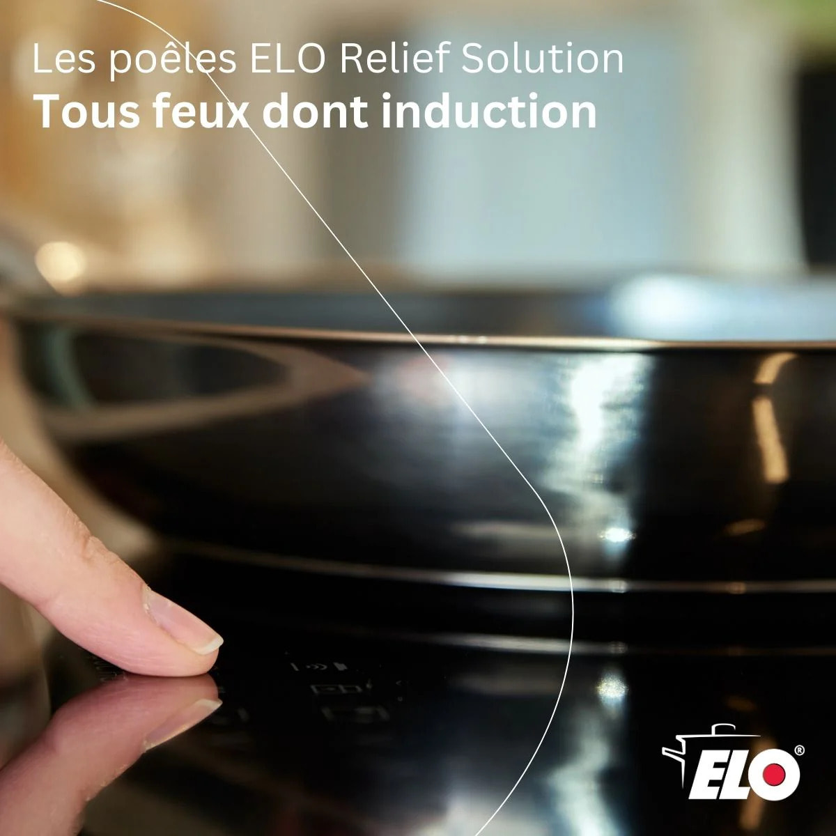 Poêle en acier inoxydable 18/10 32 cm Elo Relief Solution