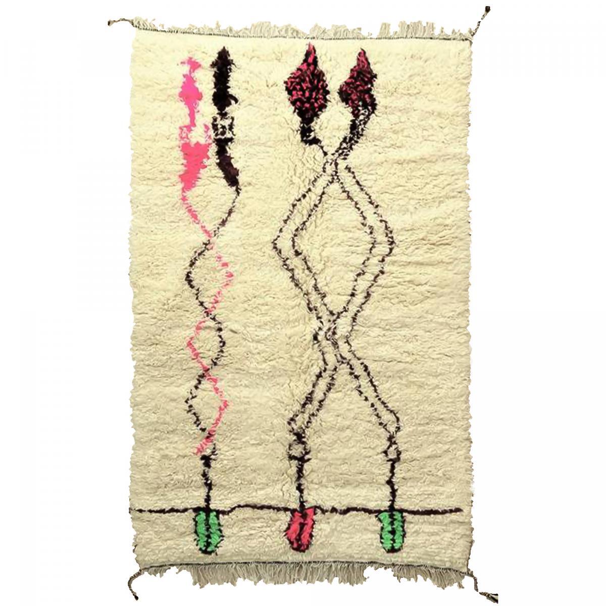 Authentique tapis berbère fait main en laine BOPI