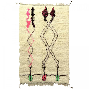 Authentique tapis berbère fait main en laine BOPI