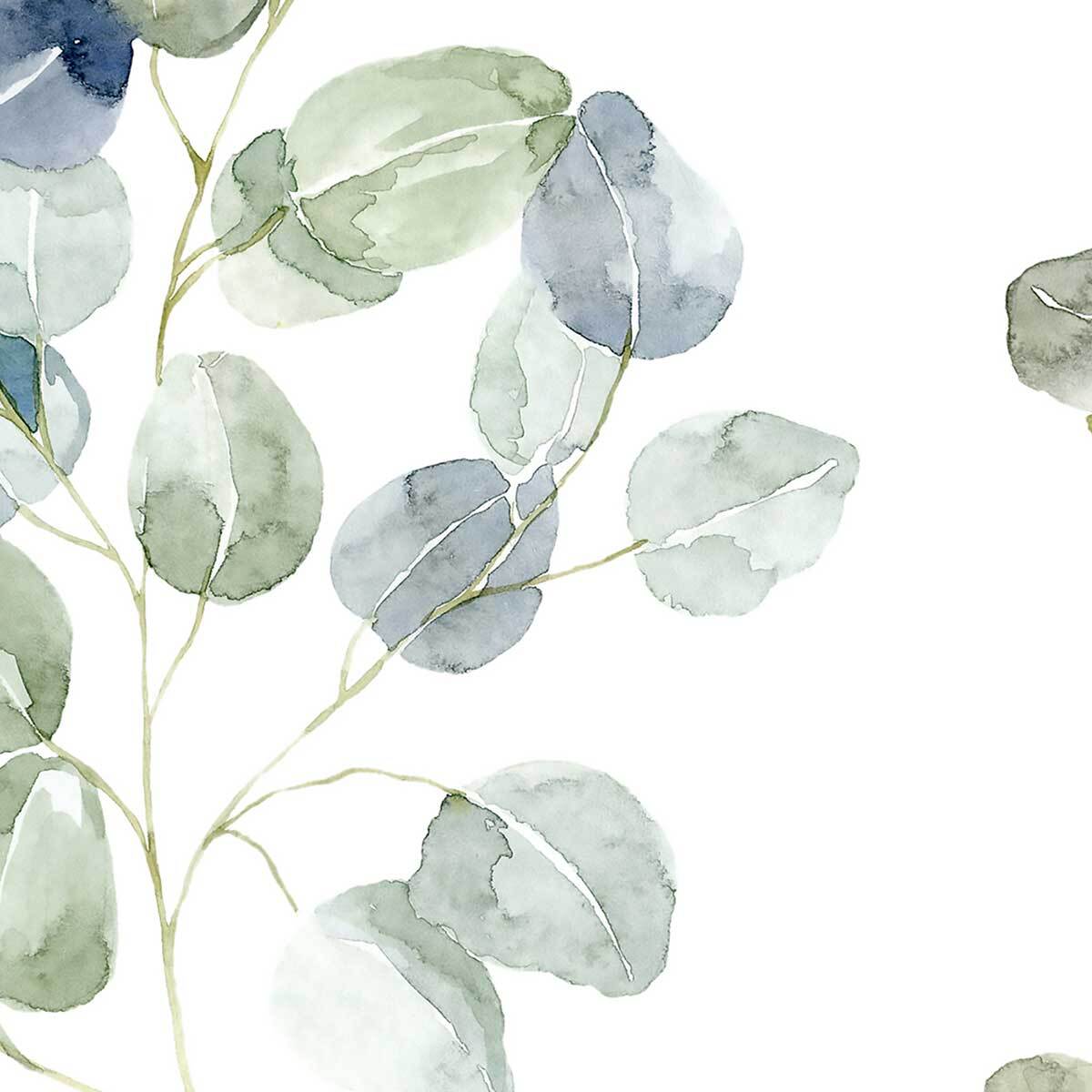 Affiche encadrée feuille eucalyptus illustration aquarelle Affiche + cadre en métal - Noir