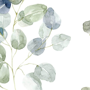 Affiche encadrée feuille eucalyptus illustration aquarelle Affiche + cadre en métal - Noir