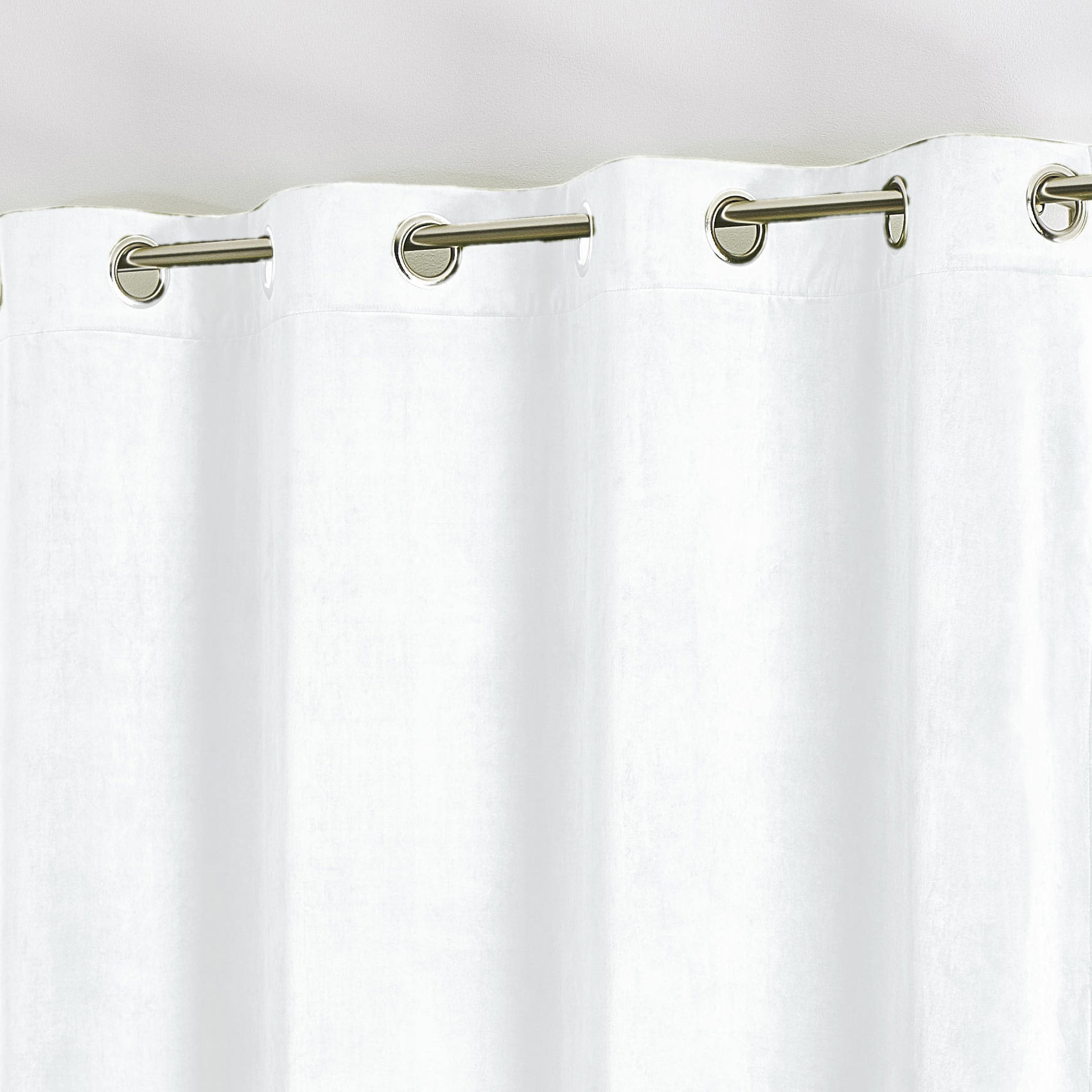 Rideau en velours feutré uni - Blanc