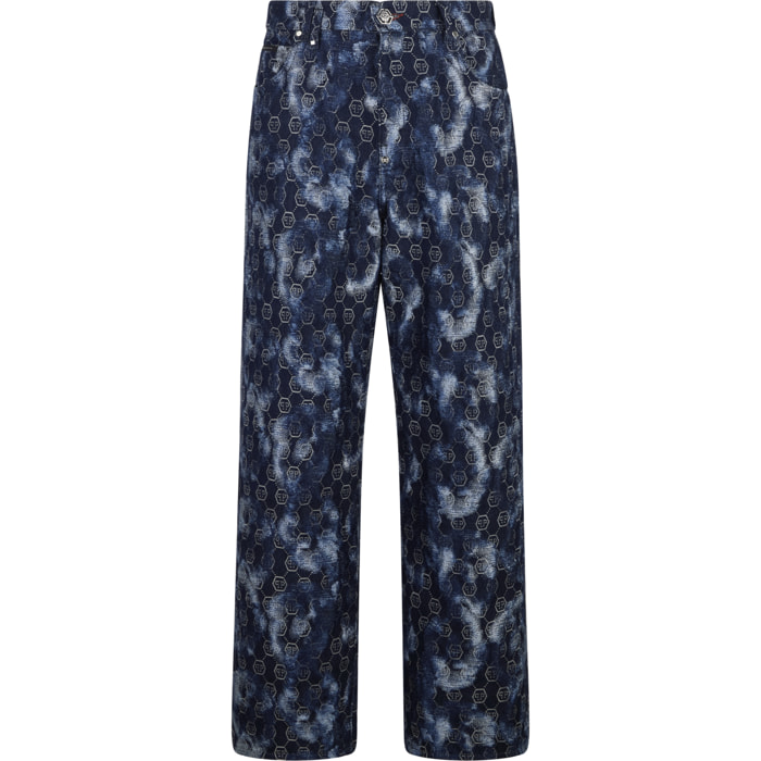 PHILIPP PLEIN Beach Boy Fit Jeans Jacquard Monogram