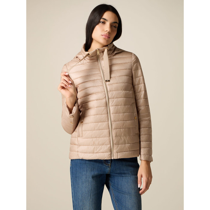 Oltre - Piumino lightweight con cappuccio - Beige