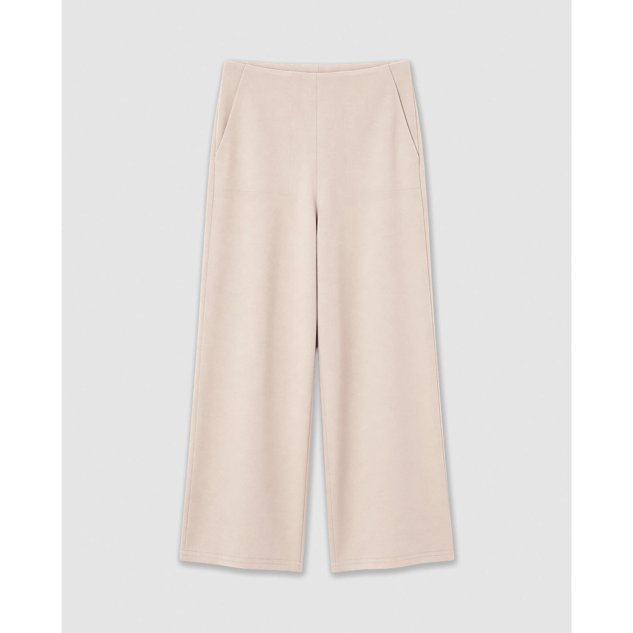 Pantalón largo angorina liso beige