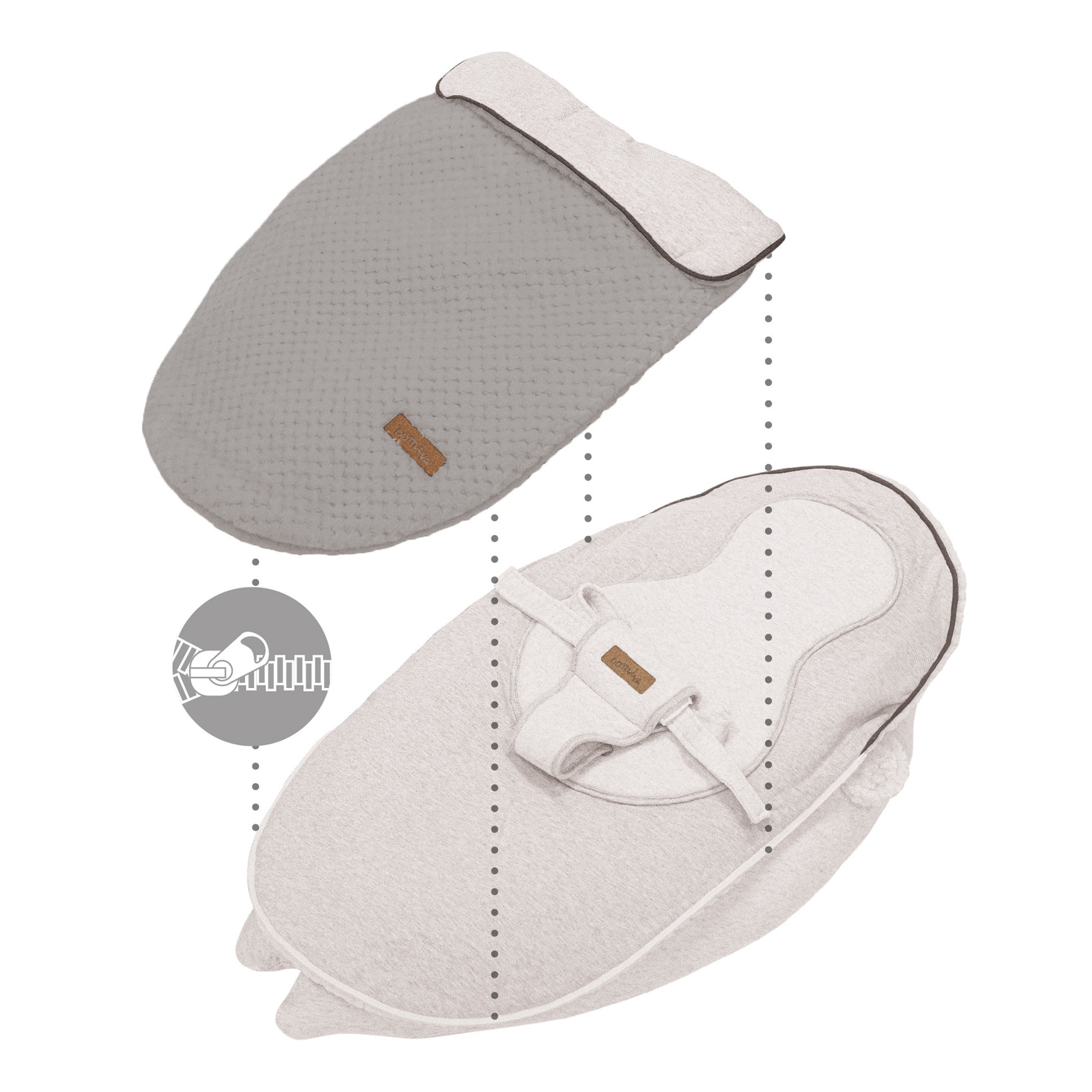 Coussin d'allaitement multifonction Nova - Gris Perle