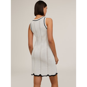 Motivi - Vestito in maglia punto mosso - Bianco
