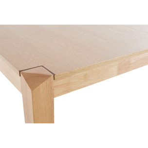 Table extensible rallonges intégrées rectangulaire en bois clair L150-180 cm BOLLY