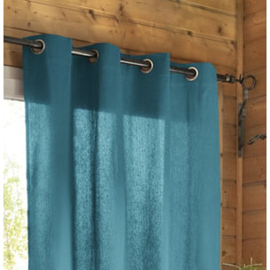 Rideau uni 100% coton Paon