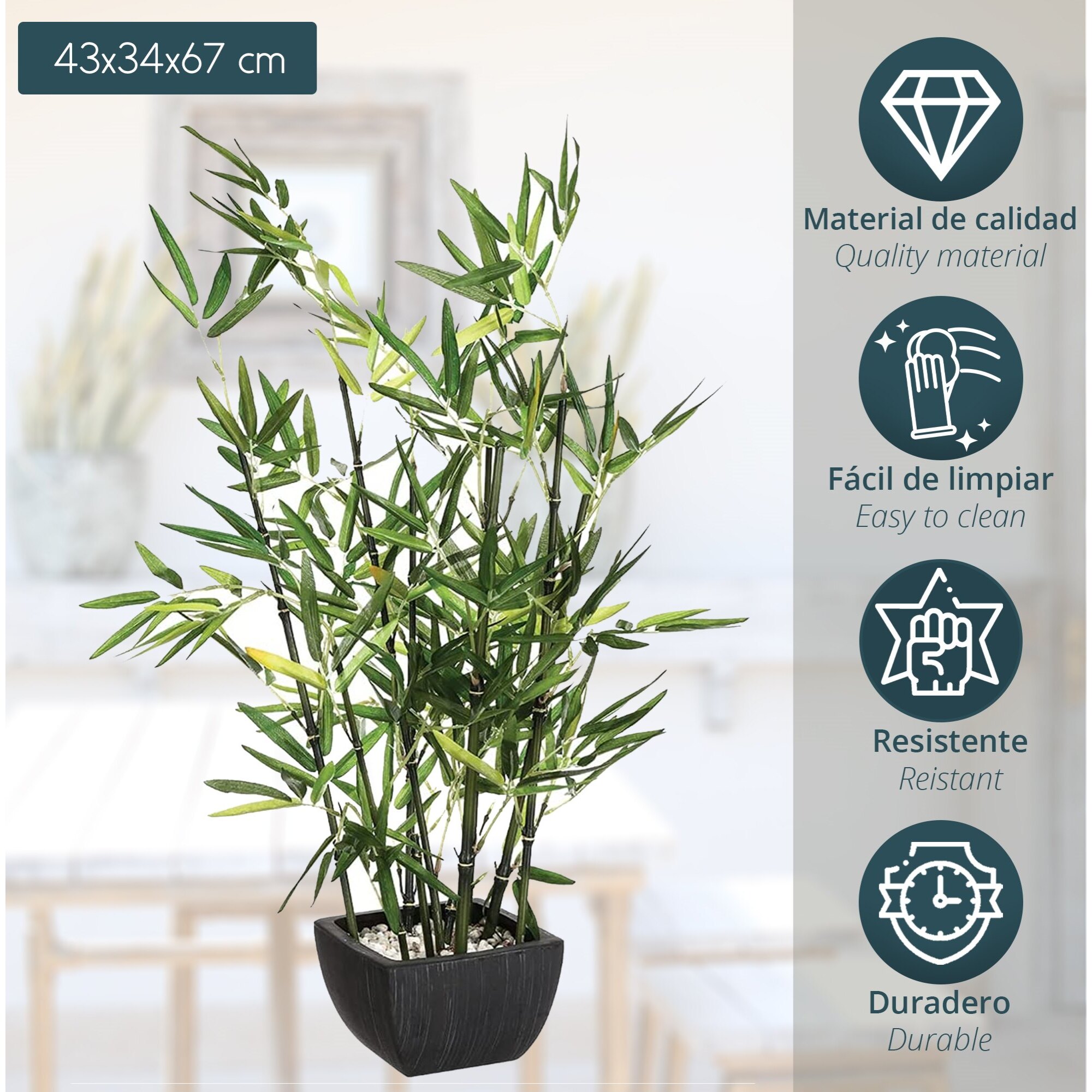 Bambú artificial en maceta Altura 70cm- Atmosphera