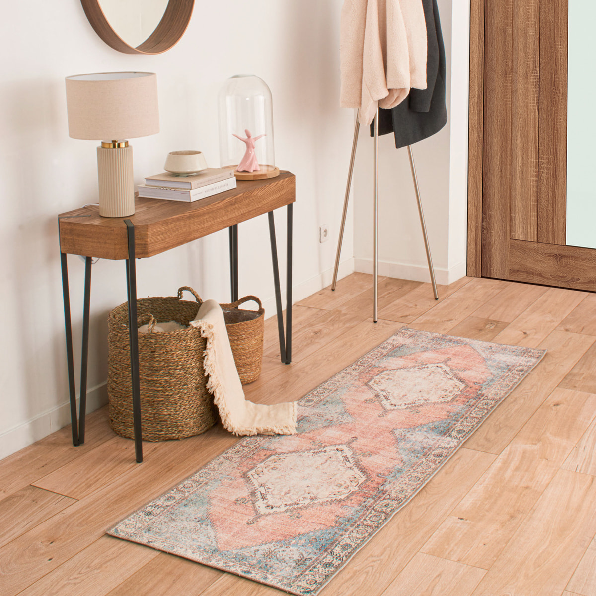 Carry - tapis d'orient style vintage lavable en machine à 30°c, multicolore