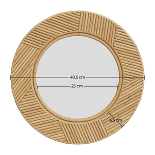 Miroir rond en rotin D40,5 cm - Lapta