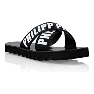 PHILIPP PLEIN Sandalias planas de goma