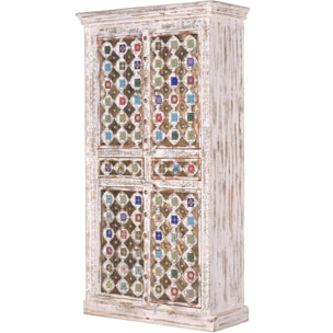 Armario - Madera de Mango, Cerámica y Bronce - 100x40x185cm