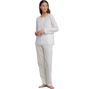 Pigiama donna top manica lunga e pantalone lungo cotone candi Noidinotte