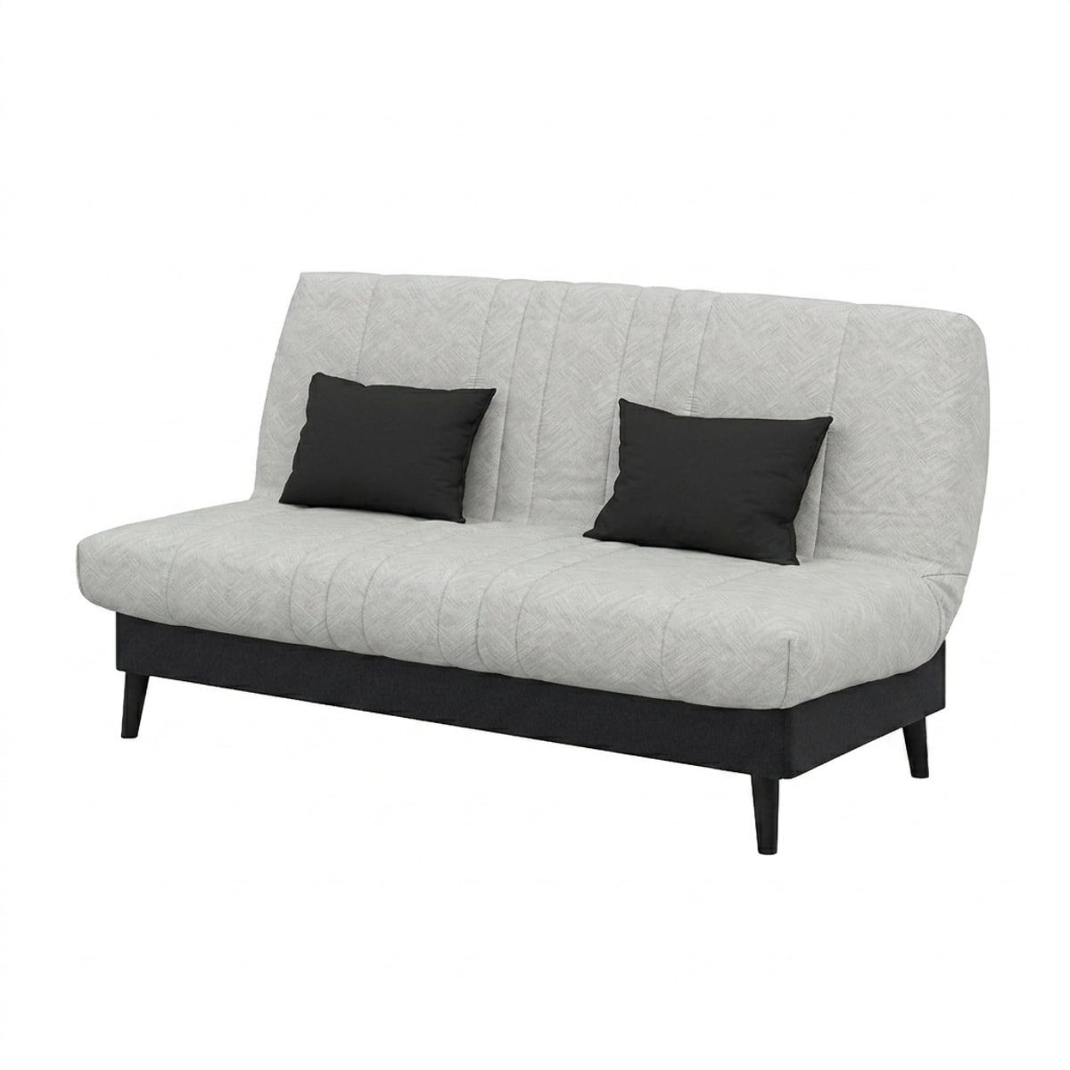 Canapé convertible Elios, matelas Simmons, 130 x 190 cm, 2 coussins offerts, Tambre perle