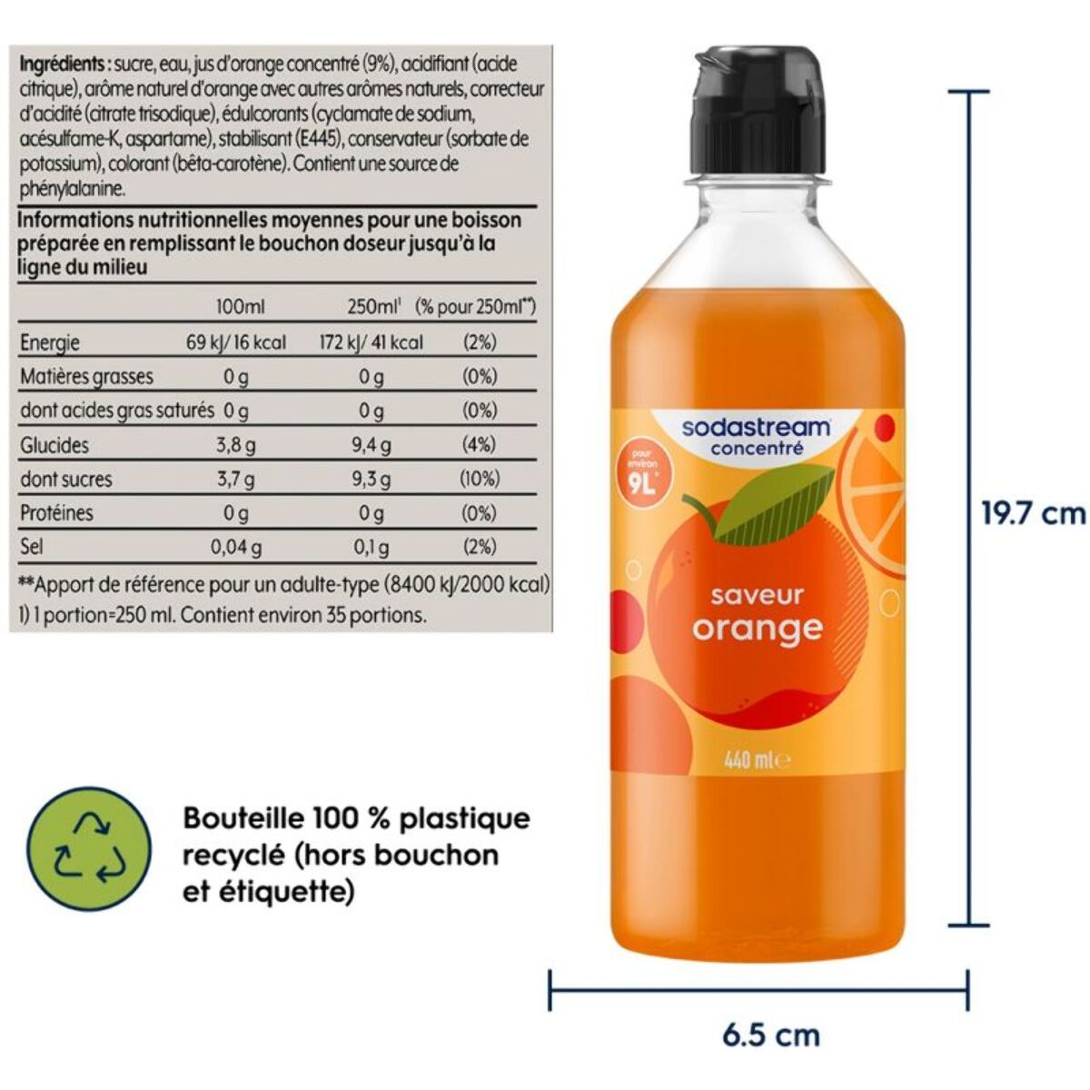 Concentré SODASTREAM ORANGE 440ml