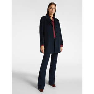 Elena Mirò - Cappotto sartoriale in tessuto double - Blu