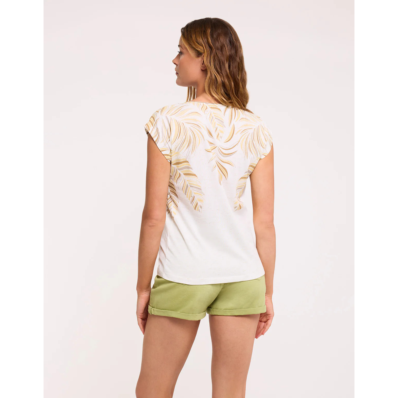 Camiseta Manga Corta Beige - Borda