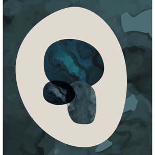 Affiche pierre labradorite Affiche + cadre en bois - Chêne