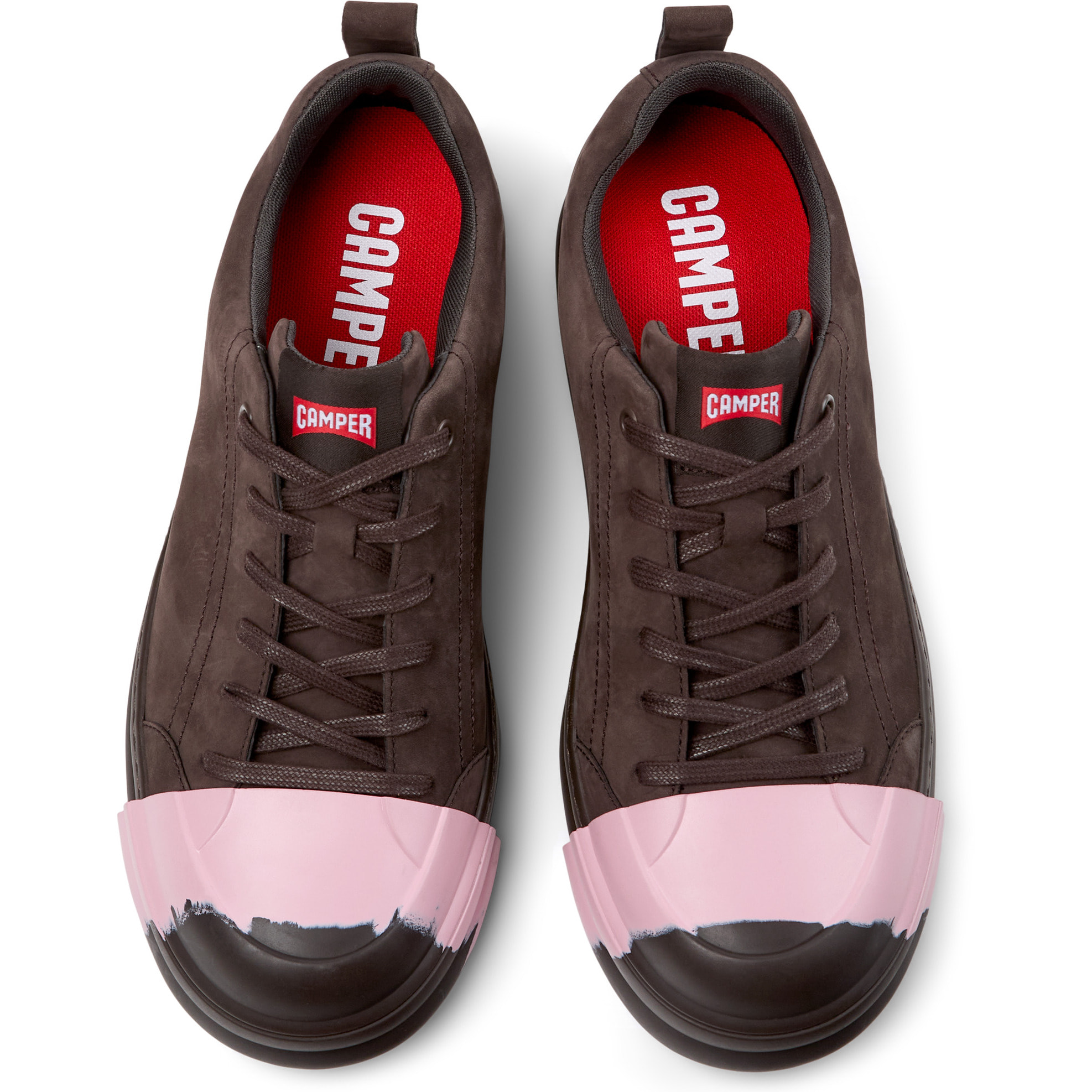 Zapatos de cordones - CAMPER Junction Runner - Marron - Cuero Nubuck