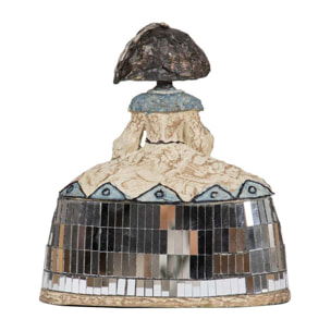 Figura Menina Resina Espejos 14x6x16 Cm