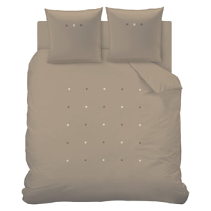 Housse de couette brodée en percale de coton BIO, DRAGEES DELICES