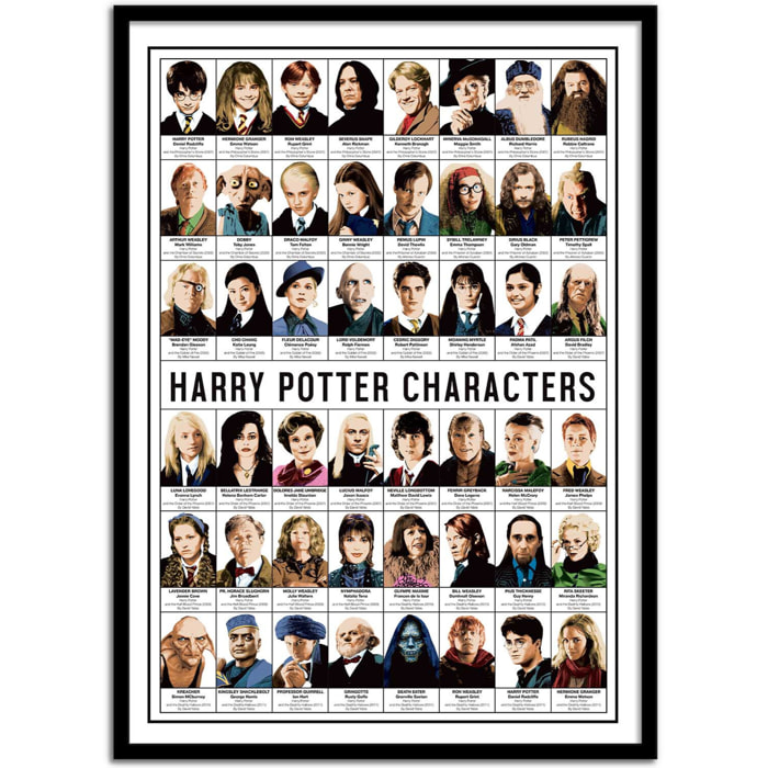 Affiche - Harry Potter Characters - Olivier Bourdereau