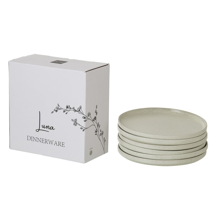 J-Line Assiette Luna - céramique - vert clair - large