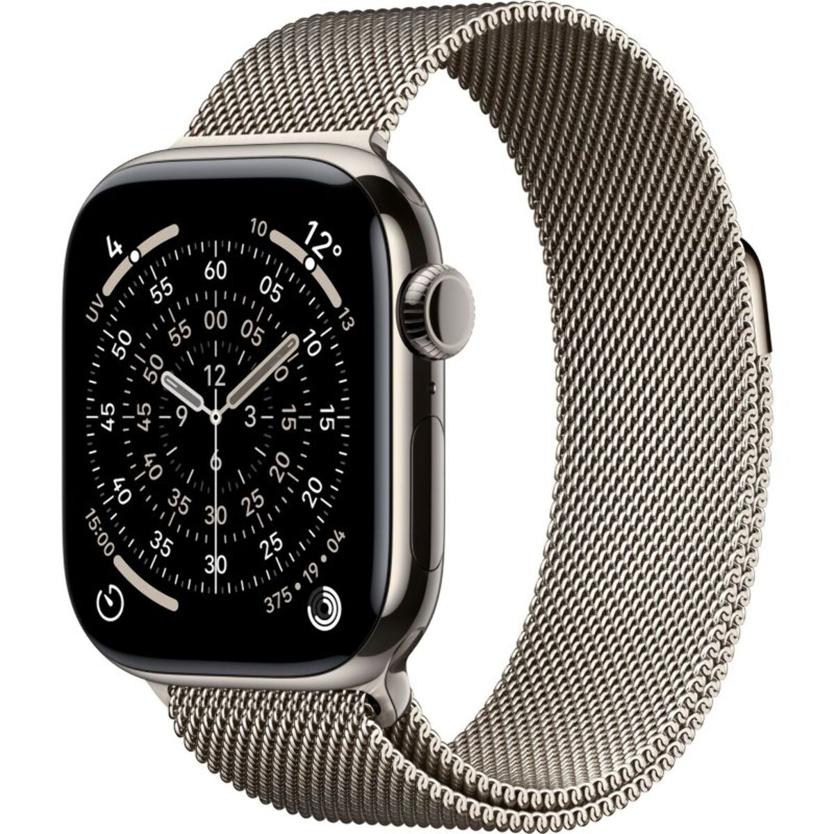 Montre connectée APPLE WATCH 46mm Tit Naturel Milan Serie 11 M/L Cell