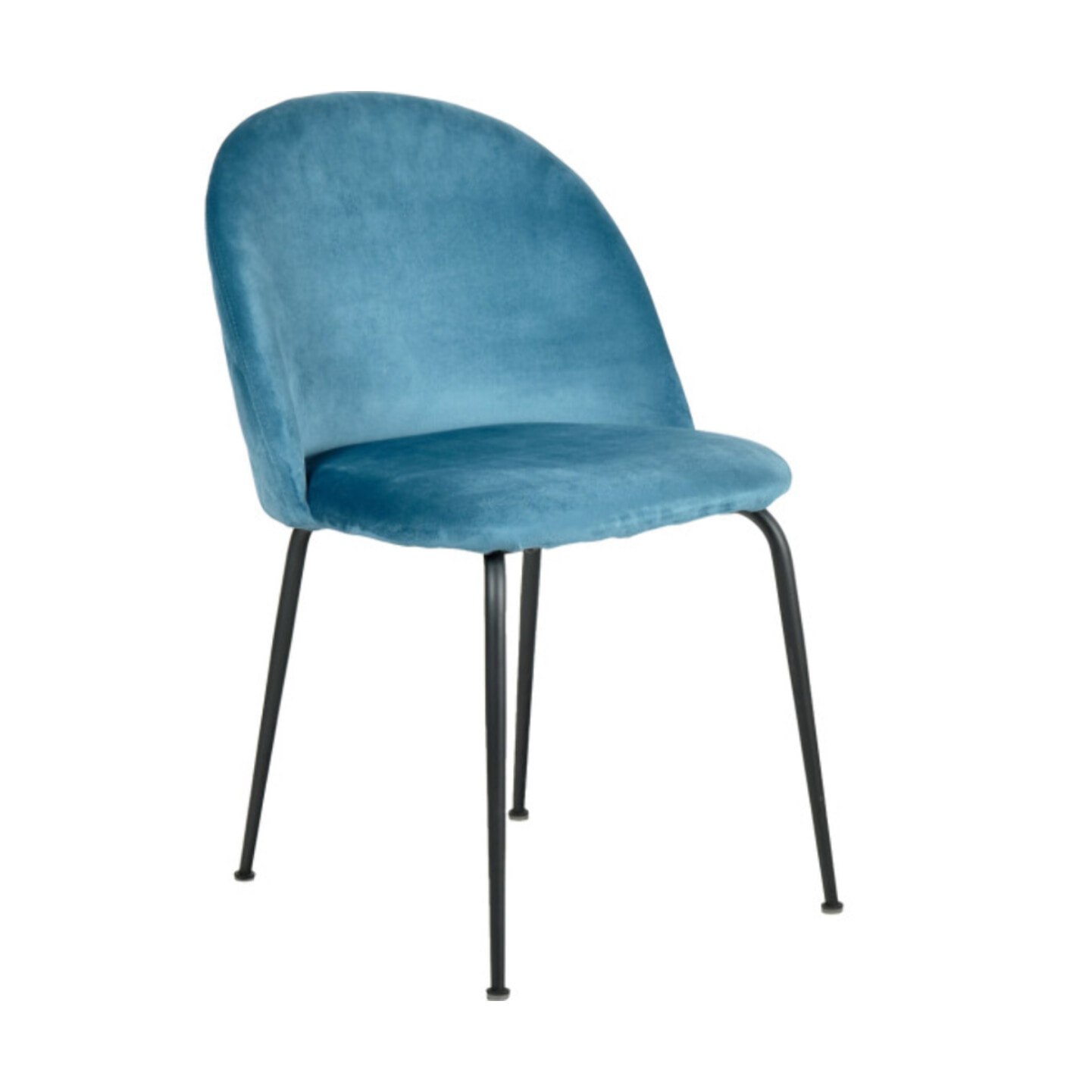 Chaise design en velours dossier capitonné - CLEA