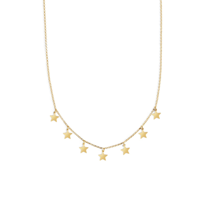 Collana Mini Stars Argento Placcato Oro