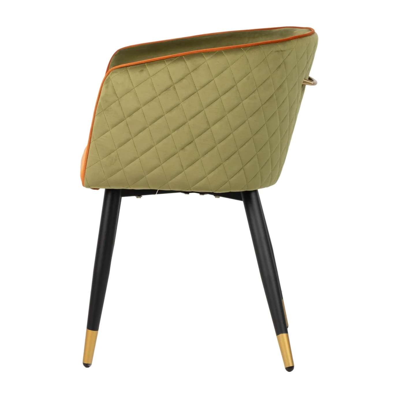 Silla Con Tirador Velvet Verde Naranja 55x57x76 Cm