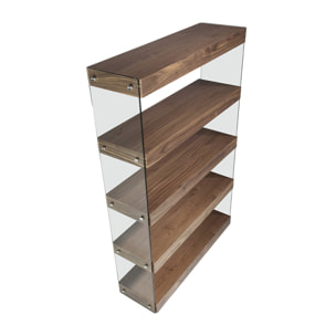 Estantería en DM y cristal 122x38x183cm