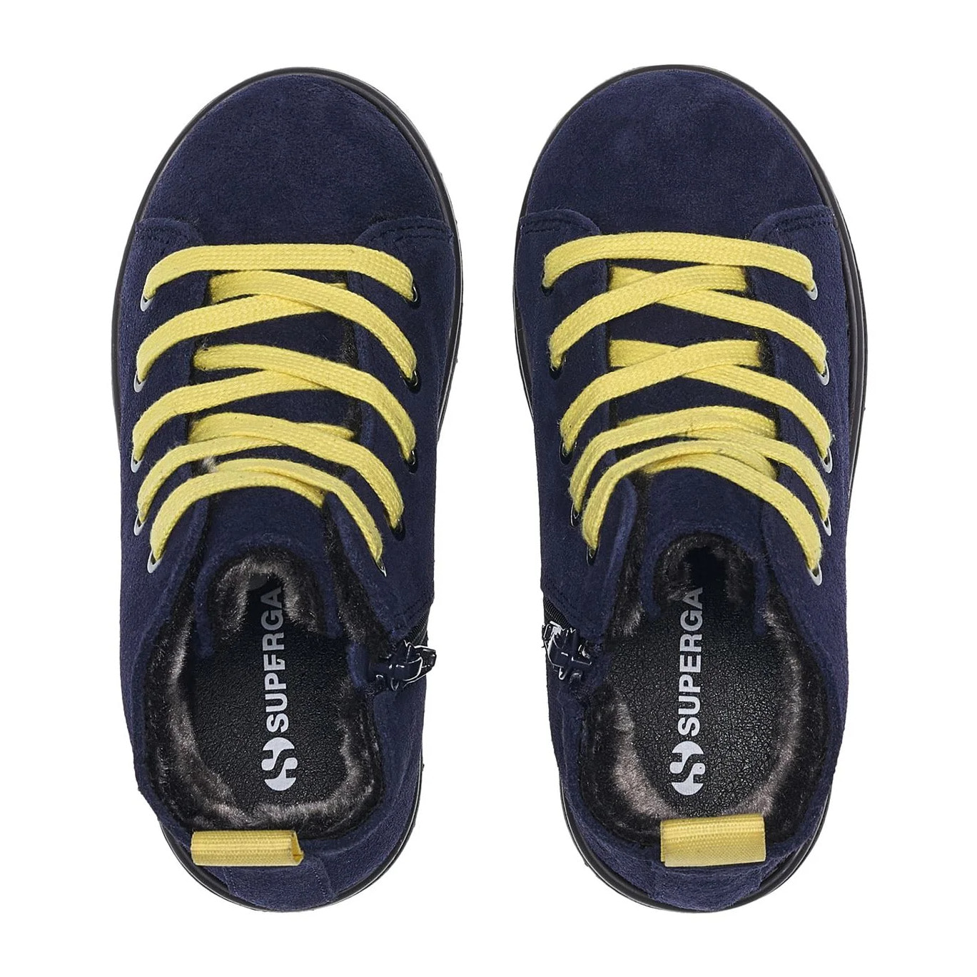 Stivaletti Superga Bambino/a Blu 3008 Kids Lace-Up Boot Suede